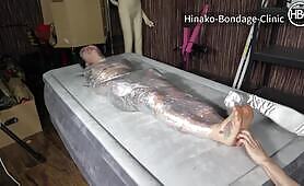 Hinako Gets Mummified and Tickled by Her Friend